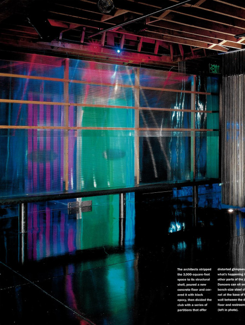 y2kaestheticinstitute:  ‘Club Sugar’ - Santa Monica, CA - John Friedman Alice Kimm Architects (1999)