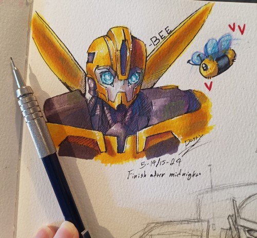 Bumblebee And A Sketch Of Ratchet I Don't Really Care For... I'll Have To Do Better Next Time.