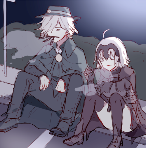 kvlen:jeanne and amakusa hanging out: doing manicures and talkingabout how much they love their edge