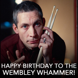 rollingstonesofficial:  It’s Charlie Watts’ birthday!Please post your birthday messages in the comments for the Wembley Whammer, Mr Wang Dang Doodle, the heartbeat of the Rolling Stones, Mr Charlie Watts!“Charlie’s good tonight”, Charlie’s