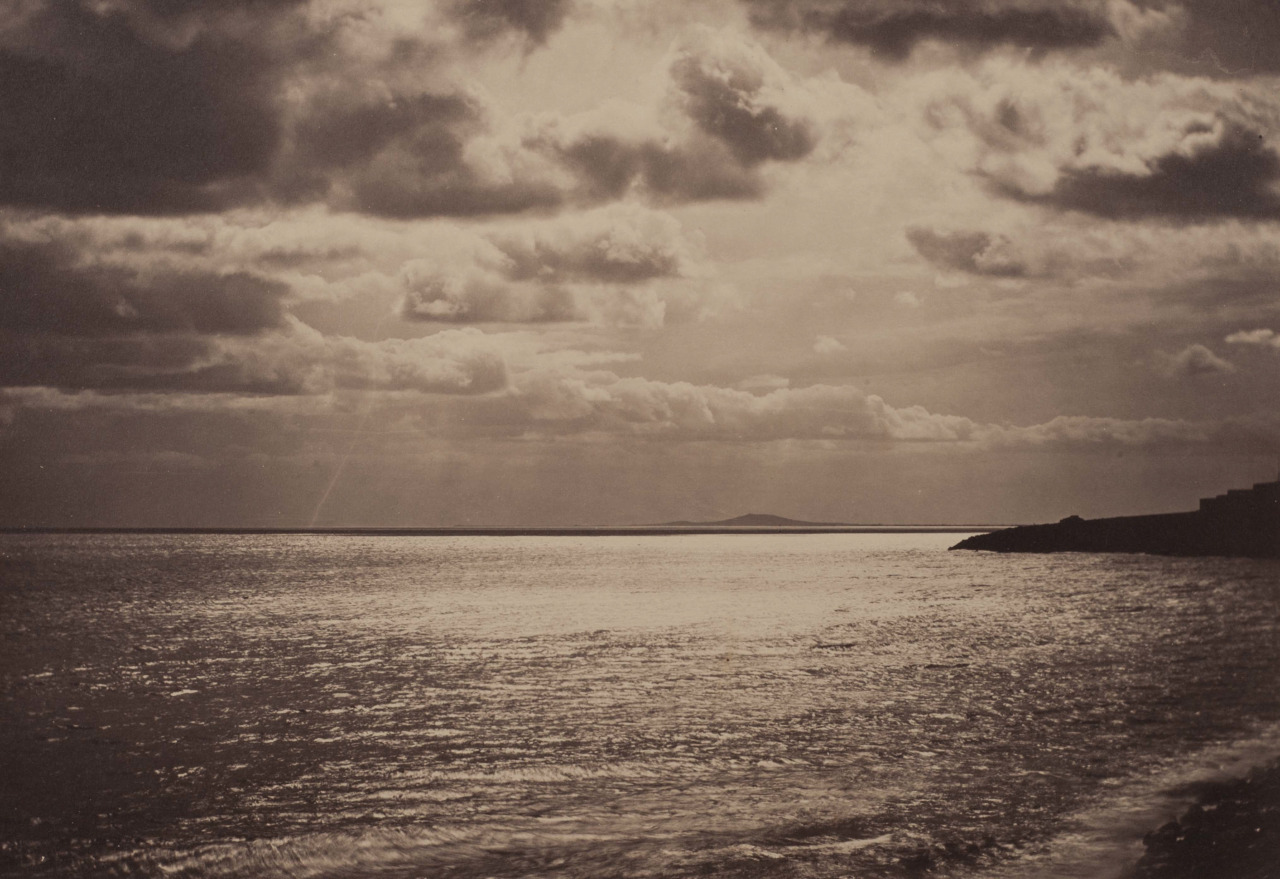 kecobe:  Gustave Le Gray (French; 1820–1882)The Mediterranean with Mount Agde Albumen