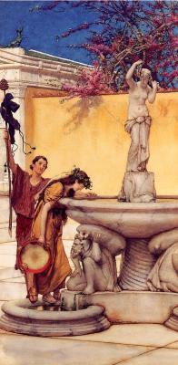 Between Venus and Bacchus Sir Lawrence Alma-Tadema