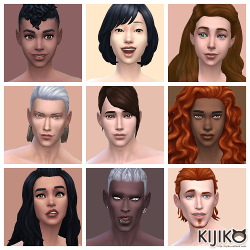 Skin Tones Maxis Match EditionI updated my skin tones that look flat & smooth,(so,in other words