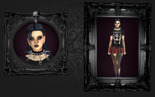 ookyspookysims: Metalhead Goth  ⛧ A Look book Keep reading What a kickass lookbook!