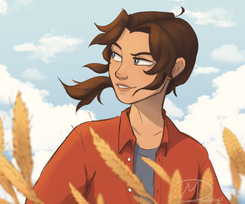 melodydraws169: Chell in the wheat fields :D