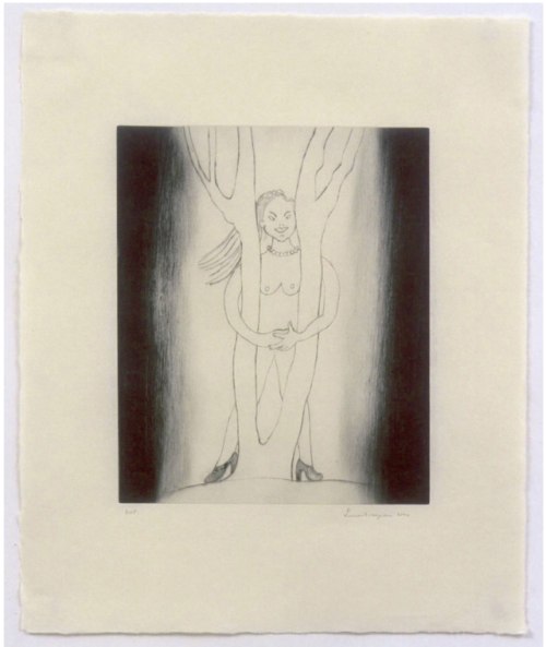 arterialtrees:Louise Bourgeois, Embracing the Tree, 2000, drypoint and etching on paper