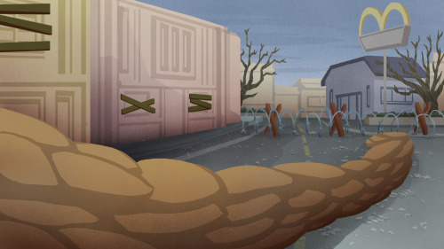 My wife and I painted backgrounds for this little animated short about the history of the PG-13 rati