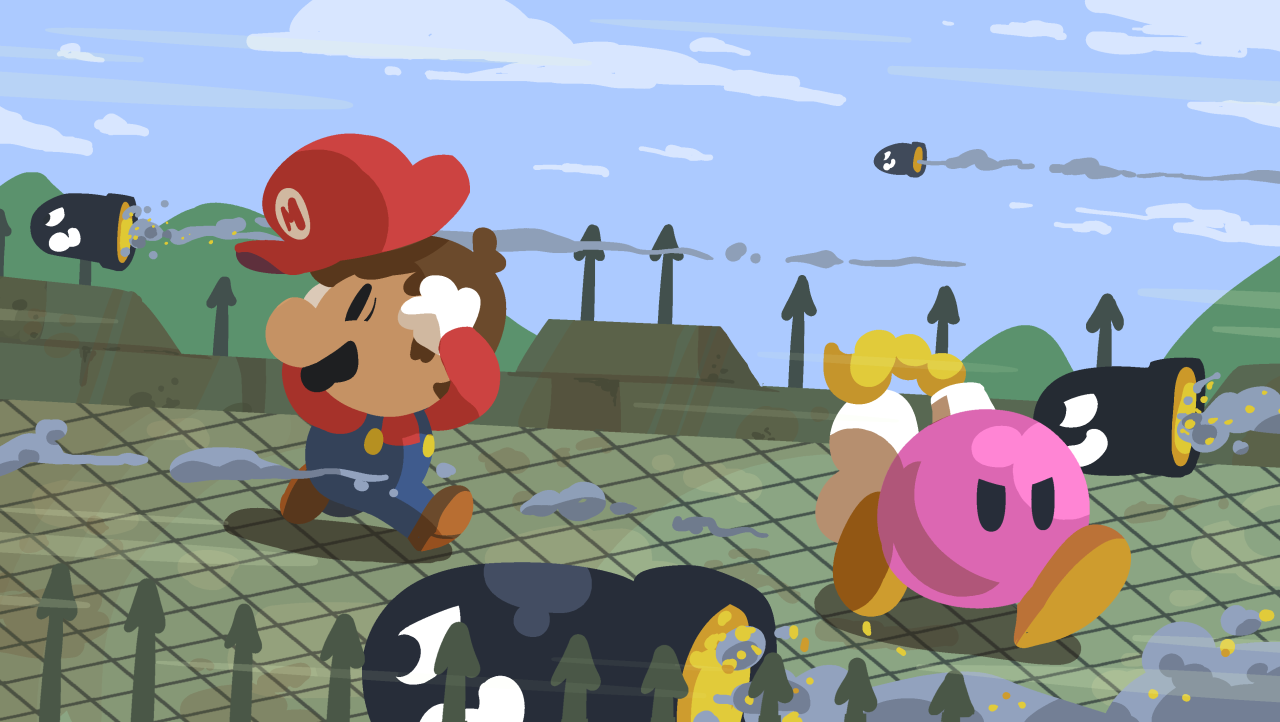 tubartist:  Remember that time Mario ran headfirst into a shower of bullets on the