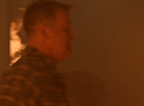 Bobby trying to kick down his door during the fire that killed his first family
