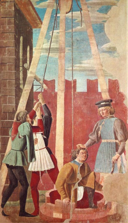 artist-francesca: Torment of the Jew, 1466, Piero della FrancescaMedium: fresco,wall