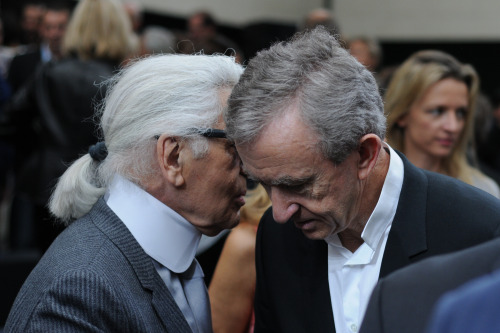 06.14 - Karl Lagerfeld x Bernard Arnault (Photo : Paul Mouginot / www.maisonmouginot.com)