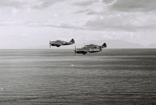 A group of P-35s in flight near Manila, 1941