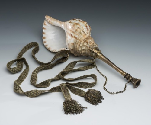 Horn crafted from a seashell, Polish, early 18th century.from The State Hermitage Museum, St. Peters