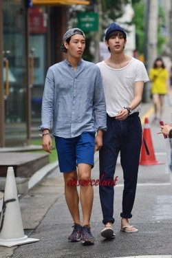 koreanmalemodels:  Ji Hwaseop and Kang Chulwoong for streetfashion (cr: ensorcelant @ naver)