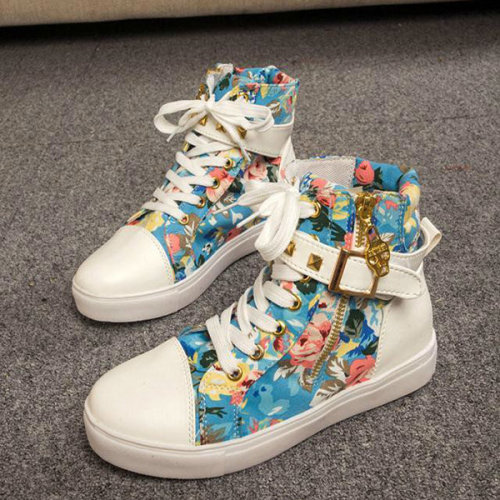 tobious: Floral Prints Canvas Casual Shoes   ∟  discount code “ Joanna15