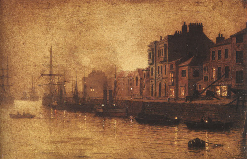 Evening, Whitby Harbour, John Atkinson Grimshaw, 1893