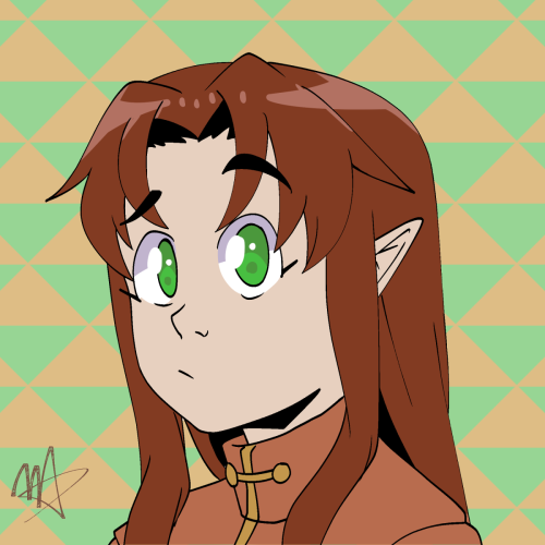 I made a little icon of my character Holly who I’ll be playing in a campaign on Monday, we&rsq