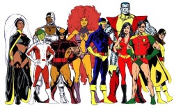 sevenheadstencrowns:  Uncanny X-men &amp; the New Teen Titans by Phil Jimenez