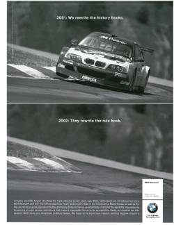   Bmwusaclassic:  Bmw Of North America’s Famous Print Ad From The End Of The 2001