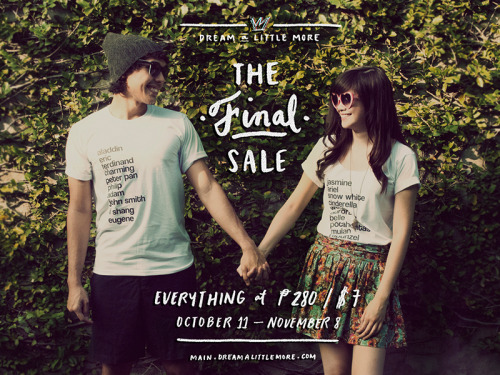 DLM (Dream a Little More) is having their FINAL sale.Last chance to get these shirts! And yes, we sh