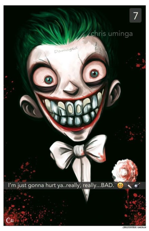 chrisuminga:  Who knew the Joker had a Snapchat.