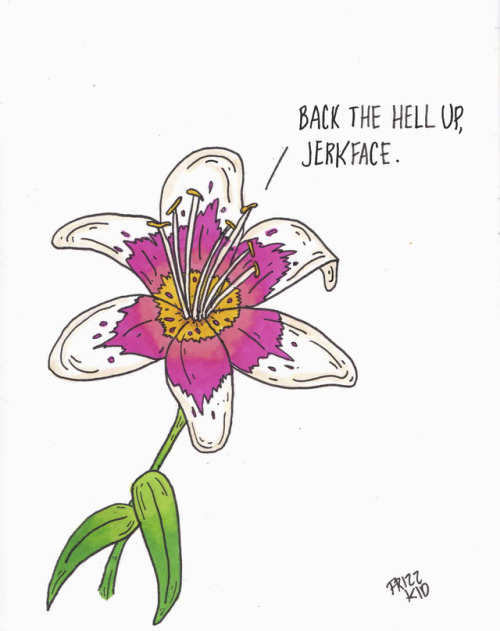 Rude Flower I: Back the hell up, jerkface.