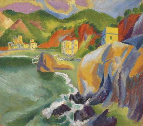 goodreadss:    Max Pechstein (German, 1881-1955), Monterosso al mare, 1913. Oil on