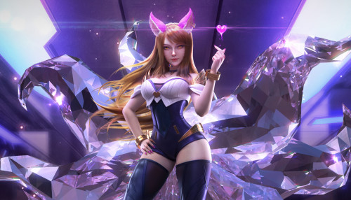 P/S KDA Ahri fanart _ final render  HsiuWei Wanwww.artstation.com/artwork/QroLaL 