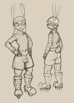 daftpatriot:  A few sketches inspired by Jet Set Radio, kinda. The bunny character is one I threw together a while ago, loosely based on Beat and Gum. That’s my excuse anyway. 