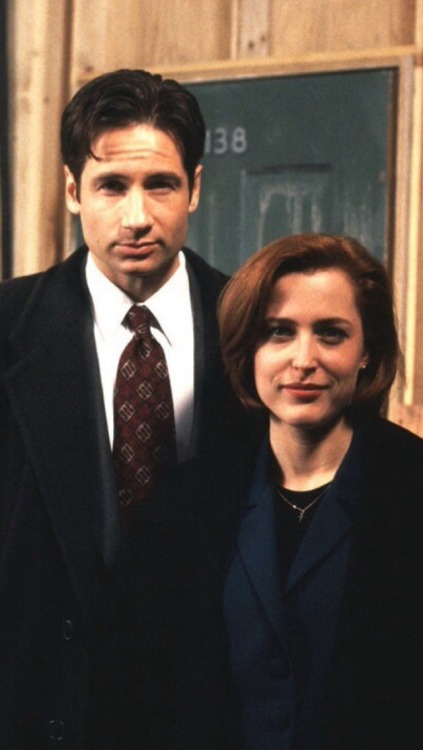 a few wallpaper sized photos of gillian and david/mulder and scully for ya! (none of the photos are 