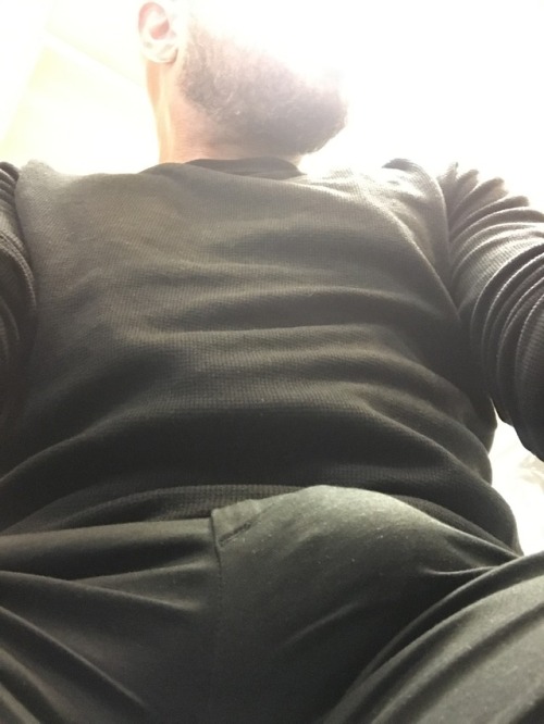 mmeatball:  Dick is just ACHING to break free of my work pants.  Haha