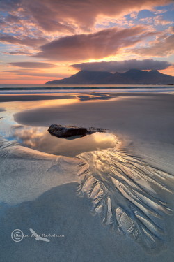 sapphire1707:  Singing Sands Sunset. Isle of Eigg. Scotland. by photosecosse 