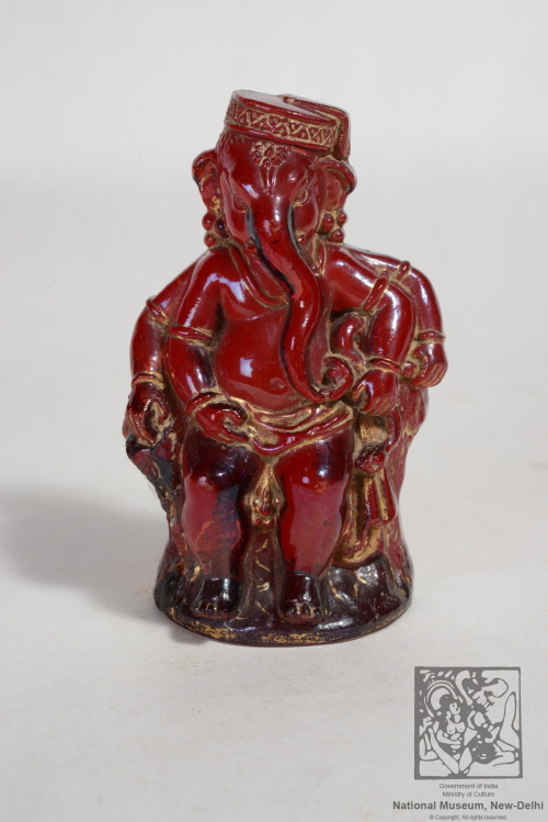 Ganesha made of red glass