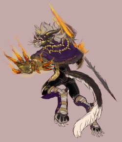 ependadrawsguildwars2:Took more than a couple redraws to get into the groove of drawing Charr.My kitten elementalist is always looking for trouble or other peoples business to get into. keep me sourced.