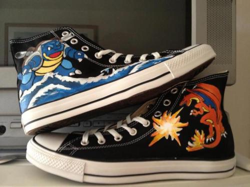 I WANT THESE CONVERSE! I’d add more fire to the Charizard sneaker though.