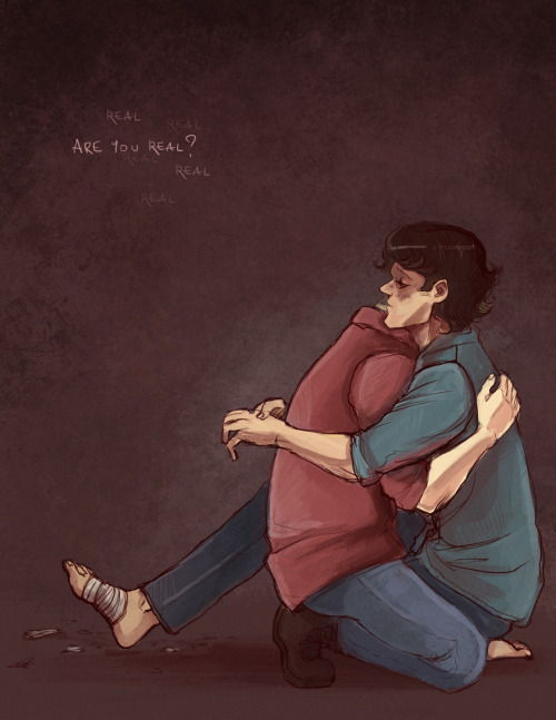 sketchydean:can’t wait for Sam and Dean’s reunion ahhhh
