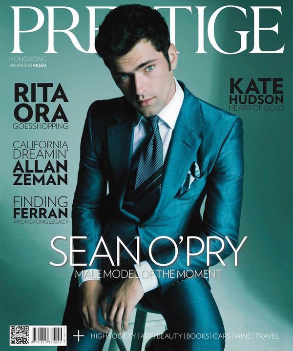 Sean O'Pry Covers Prestige Hong Kong January 2016