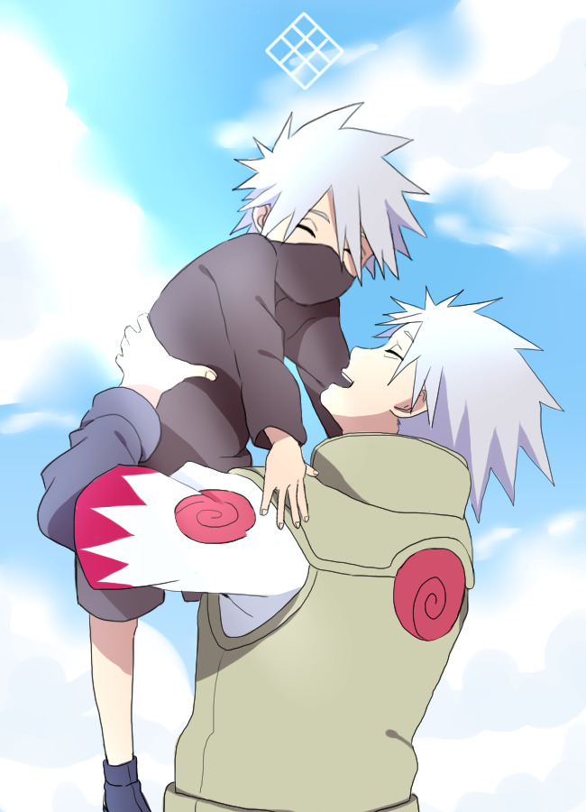 Kakashi Hatake e Sakumo Hatake.