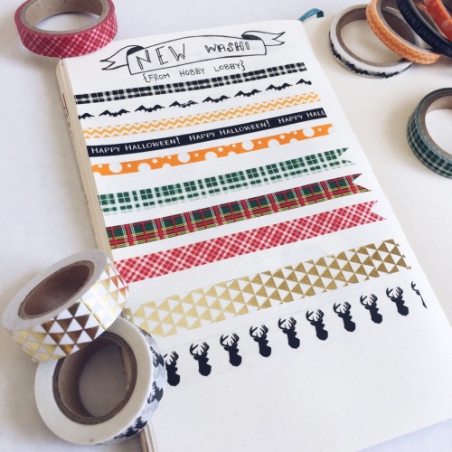 studyincafe: 10.21.16 • New washi! I was feeling spontaneous yesterday and I took a trip to Hob