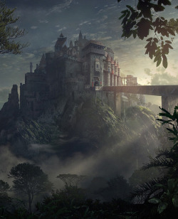 fantasy-art-engine:  Bridge to the Castle by Mohammad Ahmadvand