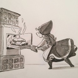 retrotale:  Inktober #01 - A baker’s daughter!