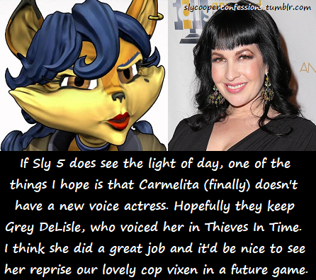 “If Sly 5 does see the light of day, one of the things I hope is that Carmelita (finally) does