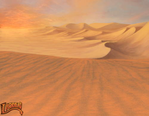 Sunset over the desert BG for Lioden