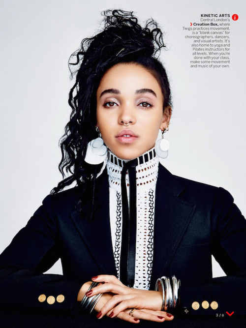 everybodylovesfkatwigs:FKA twigs - Vogue US scans Twitter: luckyRobsCandy