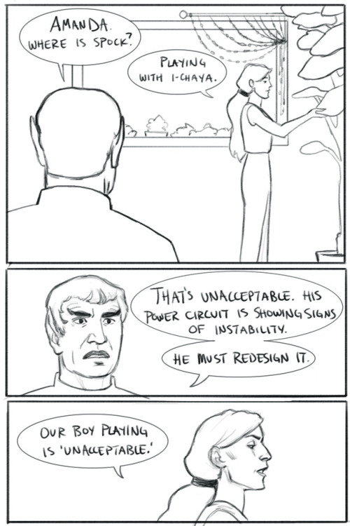 sidetrek:amanda honey i know u love him but sarek’s a dumbass.  also i don’t know much about canon b