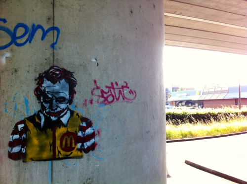 Found this on the outskirts of the City - that&rsquo;s mcdonalds in the background. Made me laug