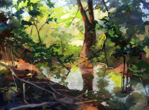 smrth:A series of plein air paintings done at the Houston Arboretum. Each took around three hours. F