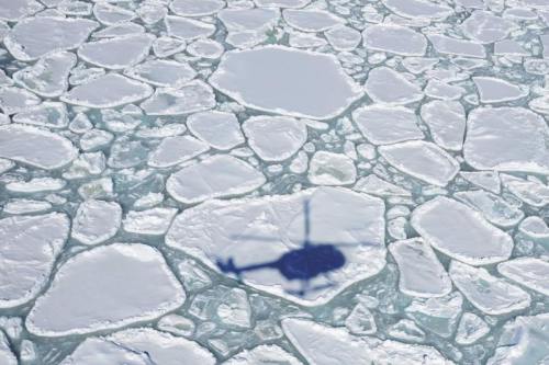 Frozen FloesThese aerial photos of lace-like ice floe patterns don&rsquo;t come from the North Pole,