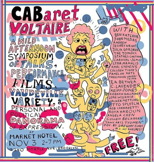 Come relax with us tomorrow at CABaret Voltaire, a free variety show curated by Matthew Thurber at M