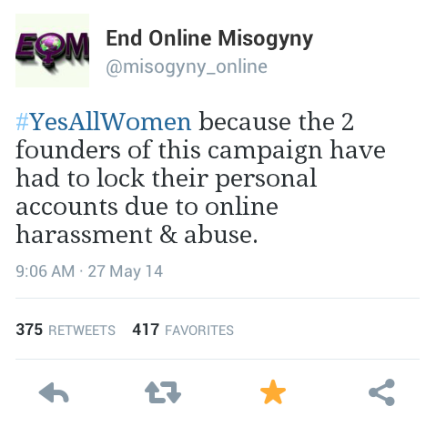 obamaflakes:  Some personal favorites from the #YesAllWomen feed on Twitter- part